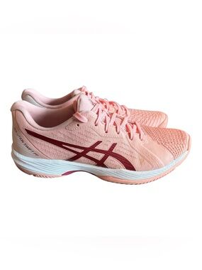 Asics Peach Pink Women's Running Shoes with Maroon Logo9.5
